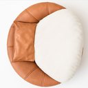 Ver imagem 3 de Poltrona Infantil Golden 78cm Courino Caramelo | Bouclé Off White - Sallar Home