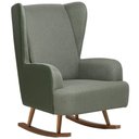 Ver imagem 1 de Poltrona de Amamentação Balanço Base Milka Liz D02 Couríssimo Tramado Verde C-296 C-120 - Lyam