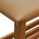 Ver imagem 4 de Banco Sapateira Viena Madeira Maciça - Amêndoa Assento Estofado Corano Caramelo