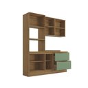 Ver imagem 5 de Armário de Cozinha Compacta Torre Quente 100% Mdf 190cm Nogueira/verde Celeste Kappesberg