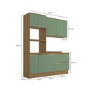 Ver imagem 3 de Armário de Cozinha Compacta Torre Quente 100% Mdf 190cm Nogueira/verde Celeste Kappesberg