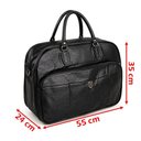 Ver imagem 3 de Bolsa de Viagem Grande 55cm x 35cm x 24cm em Couro Sintético com Alça e Fechamento por Zíper