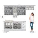 Ver imagem 2 de Cozinha Completa Americana CZ153 7 Portas 3 Gavetas MDF-MDP 120cm e 80cm Branco