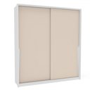 Ver imagem 2 de Guarda-roupa Casal Porto 2 Portas 2 Gavetas Branco/creme - Politorno