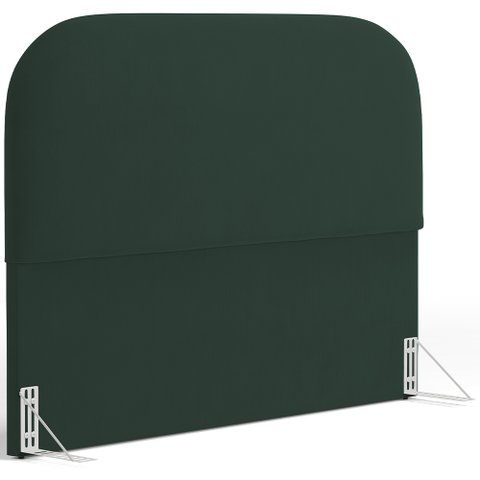 Cabeceira Cama Box Casal 140cm Orgânica Lanna W01 Suede Verde Musgo - Lyam Decor