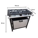 Ver imagem 4 de Fogão 2 Bocas Cefaz com Forno Linha Gold Baixa Pressão CFZG-118