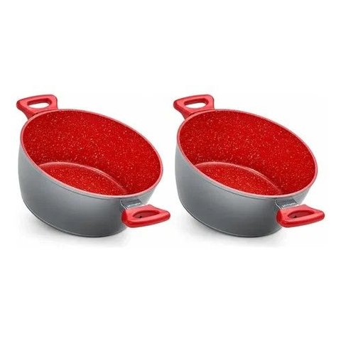 Conjunto Flavorstone Family Size 2 Peças 28cm Polishop Vermelho
