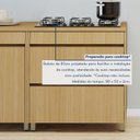 Ver mais imagens de Cozinha 5 Peças 11 Portas 5 Gavetas 270cm 100% MDF Simone Mendes Marrom/Carvalho/Fendi