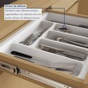 Ver imagem 6 de Cozinha 5 Peças 11 Portas 5 Gavetas 270cm 100% MDF Simone Mendes Marrom/Carvalho/Fendi