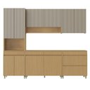 Ver imagem 2 de Cozinha 5 Peças 11 Portas 5 Gavetas 270cm 100% MDF Simone Mendes Marrom/Carvalho/Fendi