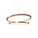Ver imagem 1 de Lustre Pendente Orluce Tabat OR1796 com 2 Aros 50/40cm Cobre Led Bivolt