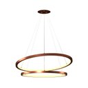 Ver imagem 2 de Lustre Pendente Orluce Tabat OR1796 com 2 Aros 50/40cm Cobre Led Bivolt