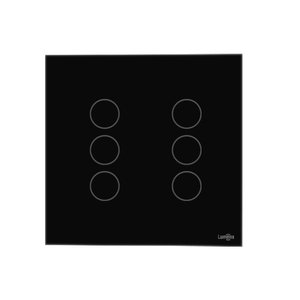 Interruptor Touch Wi Fi 6 Teclas Caixa 4X4 Preto