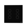 Interruptor Touch Wi Fi 6 Teclas Caixa 4X4 Preto - 1