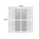 Ver imagem 3 de Porta de Alumínio Veneziana de Correr 210x180cm 6 Folhas 2 Fixas com Vidro Liso Temperado Mgm