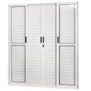 Ver imagem 1 de Porta de Alumínio Veneziana de Correr 210x180cm 6 Folhas 2 Fixas com Vidro Liso Temperado Mgm