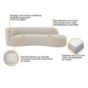 Ver imagem 6 de Divã Recamier Orgânico Tokyo 160cm Lado Direito Linho - Amarena Móveis Cor Bege