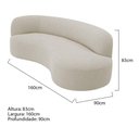 Ver imagem 3 de Divã Recamier Orgânico Tokyo 160cm Lado Direito Linho - Amarena Móveis Cor Bege