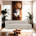 Ver imagem 2 de Divã Recamier Orgânico Tokyo 160cm Lado Direito Linho - Amarena Móveis Cor Bege