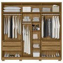 Ver imagem 3 de Guarda Roupa Casal 240cm 6 Portas Saara Freijó/Off Z17 - Mpozenato