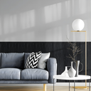 Ver imagem 3 de Kit Meia Parede Ripada Eva Laminada 10 Ripas de 1,1m Black com Textura Preta com Acabamento Superior