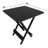 Jogo de Mesa Dobrável 70x70 Bar 4 Cadeiras Madeira Maciça - Preto - 6