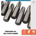 Ver imagem 5 de Jogo 10 Ponta Ponteira Bits Phillips Ph3 X 25mm Cromo Vanádio Imantadas - Starfer