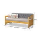 Ver imagem 5 de Sofá Cama Dublin 2 Lugares Capitonê 195cm Cinza Veludo
