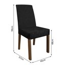 Ver imagem 5 de Conjunto Sala de Jantar Mesa Tampo de Vidro 6 Cadeiras Rustic/preto/oxford Valerie Madesa
