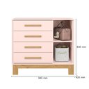 Ver imagem 4 de Quarto Bebe Infantil Q Encanto Berço Vira Cama e Comoda Sapateira 1 Porta 4 Gavetas Slim Qmovi