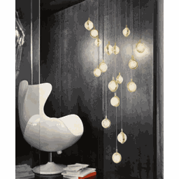 Pendente Led 90w 3000k 60x350cm Dourado - 4