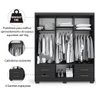 Guarda Roupas Casal 6 Portas 4 Gavetas Primacy Preto Batrol - 4