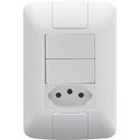 Ver imagem 1 de Conjunto 4x2 com 2 Interruptores Simples 6 a 250 V e 1 Tomada 2p+t 20 a 250 V Aria Branc