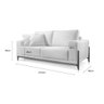Sofá Paris 3 Lugares Linho Off-white 2,10m Confortável Sala - 4