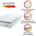 Ver imagem 3 de Colchão Solteiro Molas Ensacadas City Pillow Top 88x188x23cm Branco/bege Hellen