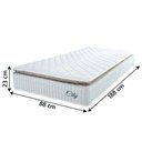 Ver imagem 2 de Colchão Solteiro Molas Ensacadas City Pillow Top 88x188x23cm Branco/bege Hellen