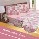 Ver imagem 5 de Jogo de Cama Lençol Estampado em Floral com Elastico Queen com 4 Peças 180 Fios