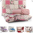 Ver imagem 2 de Jogo de Cama Lençol Estampado em Floral com Elastico Queen com 4 Peças 180 Fios