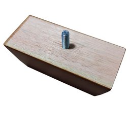 Kit 4 Pés de Madeira Retangular para Sofá 12cm - Mozzelar - 3