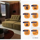 Ver imagem 2 de Sofá Retrátil Reclinável Montebello 2,50m Suede Velut Bege Molas no Assento - King House