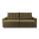 Ver imagem 6 de Sofá Retrátil Reclinável Montebello 2,50m Suede Velut Bege Molas no Assento - King House
