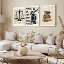 Ver imagem 3 de Kit 3 Quadro Decorativo Advocacia Escritório Justiça Placa 40x28cm