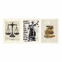 Ver imagem 4 de Kit 3 Quadro Decorativo Advocacia Escritório Justiça Placa 40x28cm