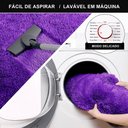 Ver imagem 3 de Tapete Passadeira Quarto Antiderrapante Roxo 50 X 140 Cm