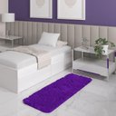 Ver imagem 1 de Tapete Passadeira Quarto Antiderrapante Roxo 50 X 140 Cm