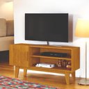 Ver imagem 1 de Rack Austin 110cm em MDF MDP com Nichos Marrom Carmolar Móveis