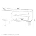 Ver imagem 2 de Rack Austin 110cm em MDF MDP com Nichos Marrom Carmolar Móveis