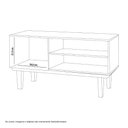 Ver imagem 3 de Rack Austin 110cm em MDF MDP com Nichos Marrom Carmolar Móveis