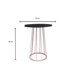 Jogo de Mesas Redonda de Canto Lateral Base de Ferro Madri - 2