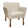 Poltrona Decorativa Clinicas Iza Retro - Dritex:suede Bege - 4